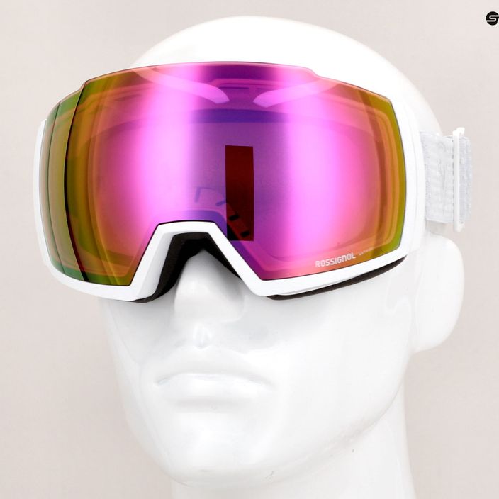 Lyžařské brýle Rossignol Magne'lens white/pink miror/silver miror 8