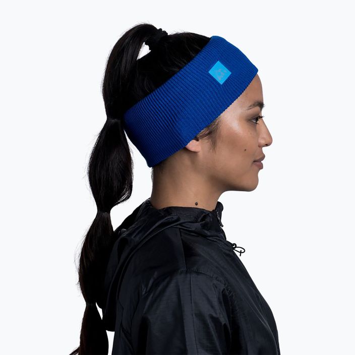 Čelenka BUFF Crossknit Headband Solid tmavě modrá 126484.720 6