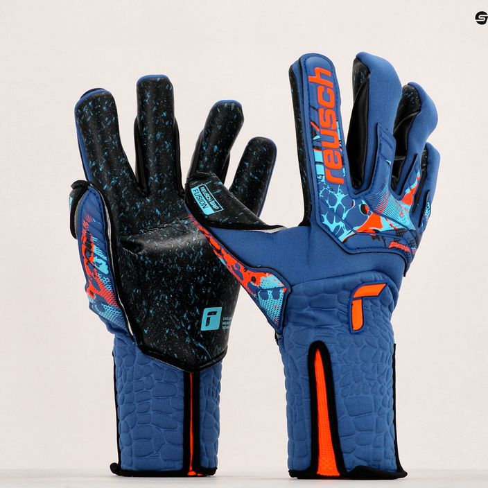 Brankářské rukavice Reusch Attrakt Fusion Strapless AdaptiveFlex tmavě modré 5370979-4024 10