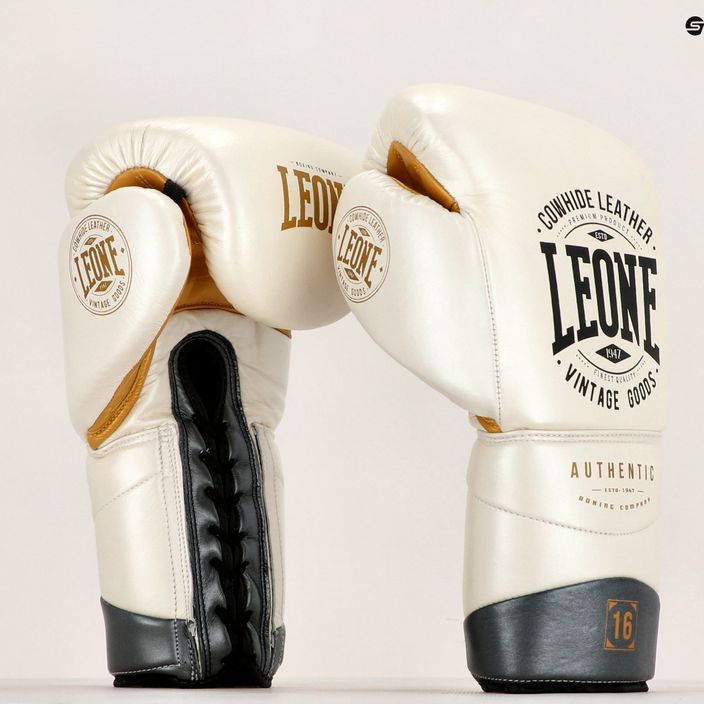 Boxerské rukavice LEONE 1947 Authentic 2 bílé 15