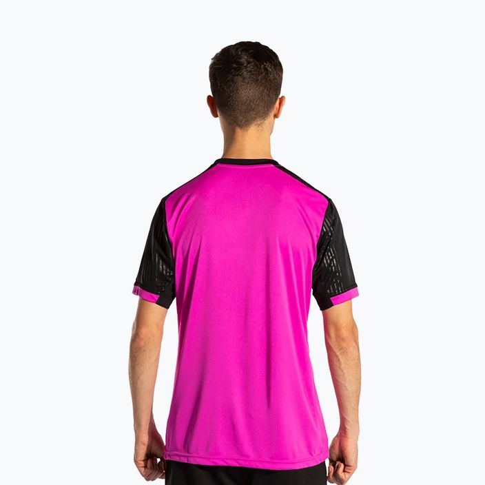 Pánské tenisové tričko Joma Montreal fluorescent pink/black 3