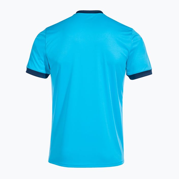 Pánské fotbalové tričko  Joma Court fluor turquoise/navy 2