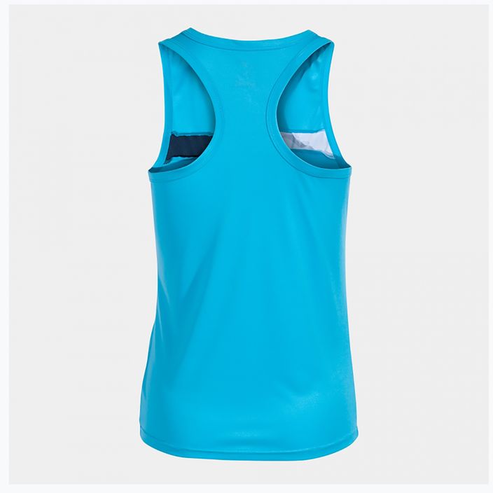 Dámské tenisové tílko Joma Court Sleeveless fluor turquoise/navy 2