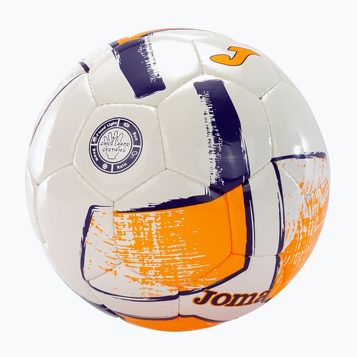 Fotbalový míč Joma Dali II white/fluor orange/purple rvelikost 5 2