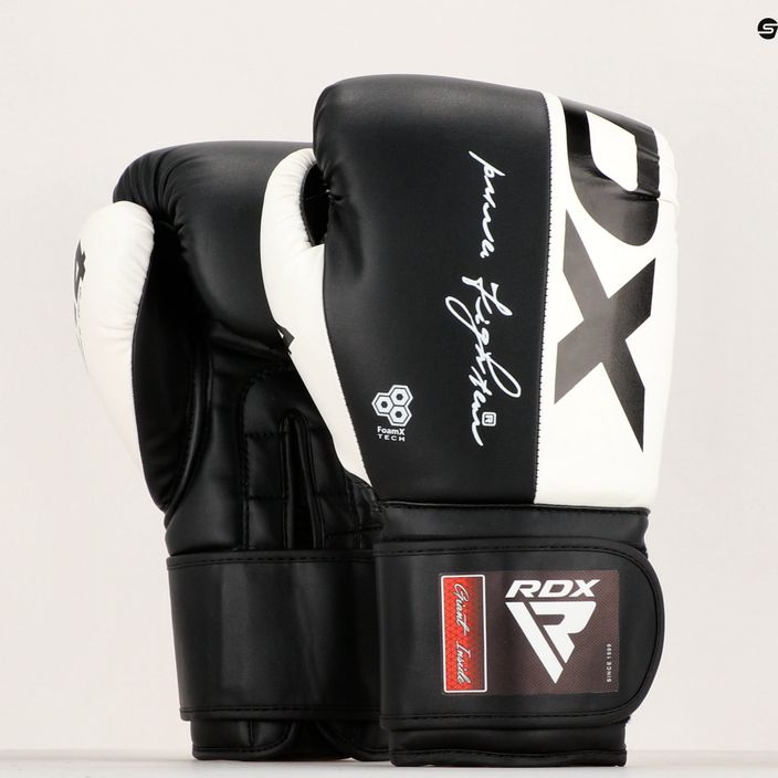 Boxerské rukavice RDX REX F4 bílé a černé BGR-F4B-10OZ 8