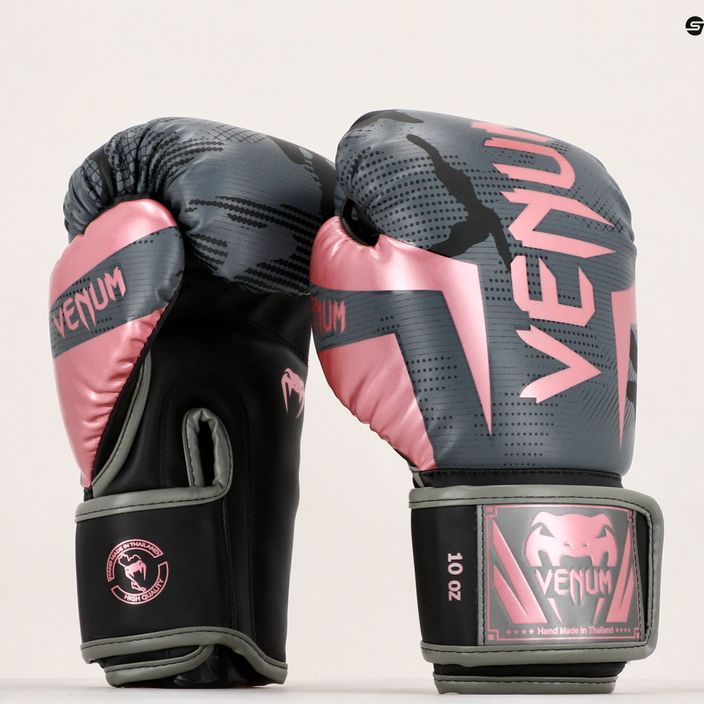Pánské boxerské rukavice Venum Elite černo-růžové 1392-537 13