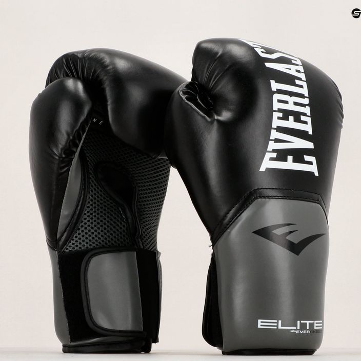 Pánské boxerské rukavice EVERLAST Pro Style Elite 5 černé EV2500 BLK/GRY-10 oz. 7