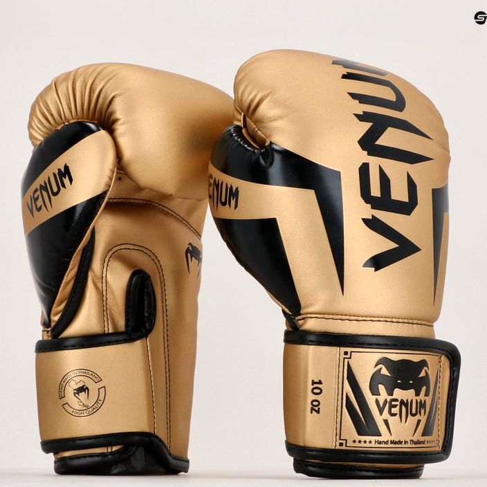 Venum Elite pánské boxerské rukavice zlaté a černé 1392-449 13