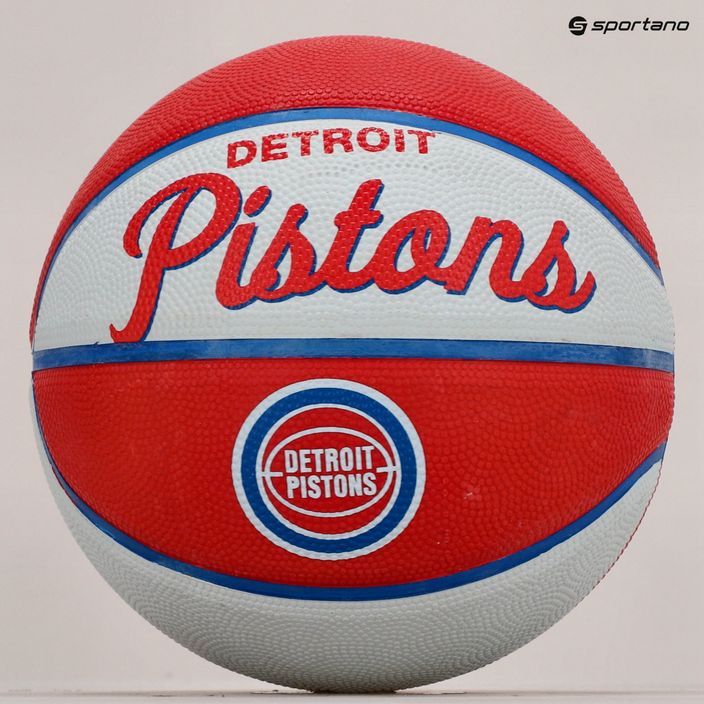 Wilson NBA Team Retro Mini Detroit Pistons Basketball Red WTB3200XBDET 5