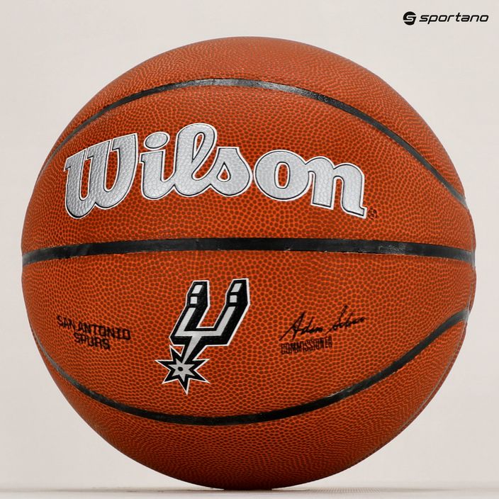 Wilson NBA Team Alliance San Antonio Spurs basketbalový míč hnědý WTB3100XBSAN 6