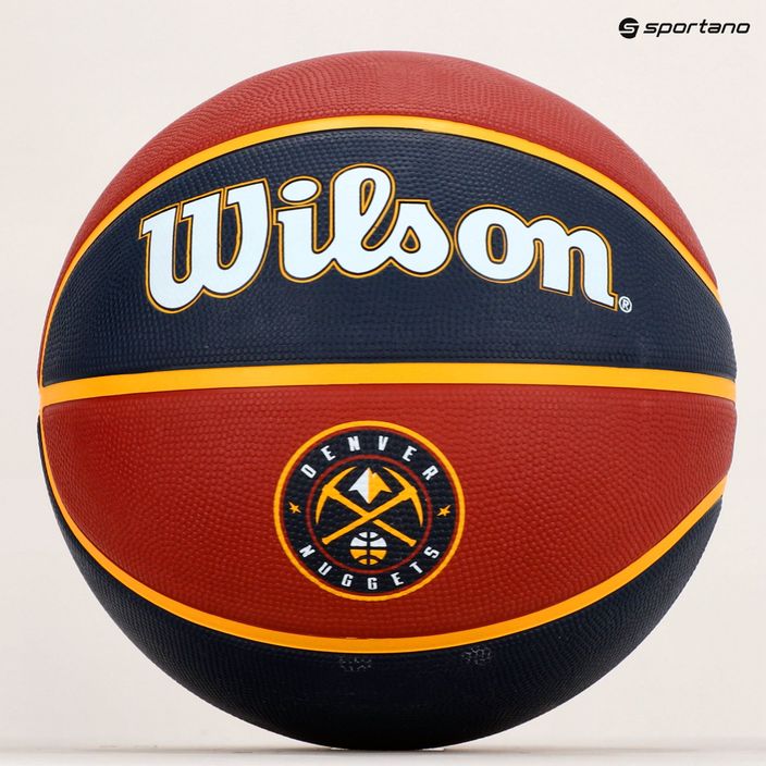 Basketbalový míč Wilson NBA Team Tribute Denver Nuggets, tmavě modrý WTB1300XBDEN 6