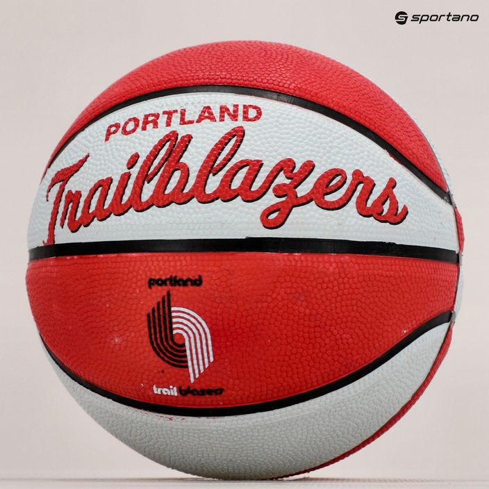 Wilson NBA Team Retro Mini Portland Trail Blazers Basketball Red WTB3200XBPOR 5