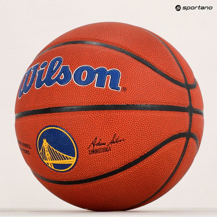 Wilson NBA Team Alliance Golden State Warriors basketbalový míč hnědý WTB3100XBGOL 6