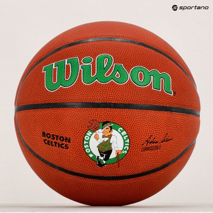 Wilson NBA Team Alliance Boston Celtics basketbalový míč hnědý WTB3100XBBOS 6