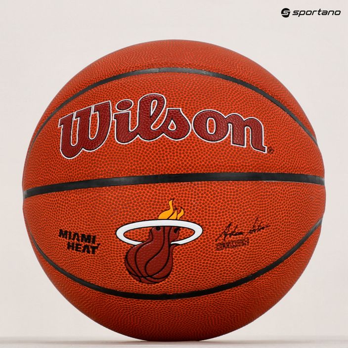 Wilson NBA Team Alliance Miami Heat basketbalový míč hnědý WTB3100XBMIA 5