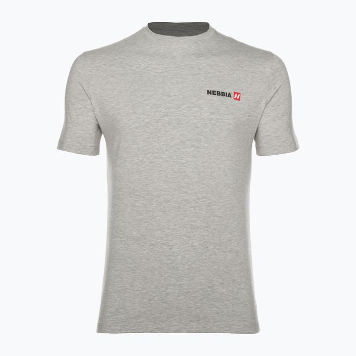 NEBBIA Minimalist Logo pánské tréninkové tričko světle šedé 4