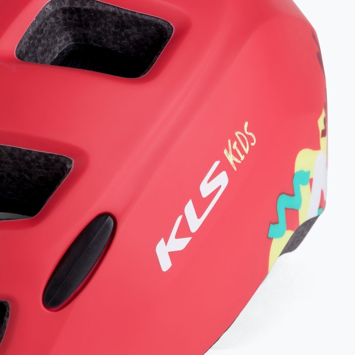 Dětská cyklistická helma Kellys červená ZIGZAG 022 8