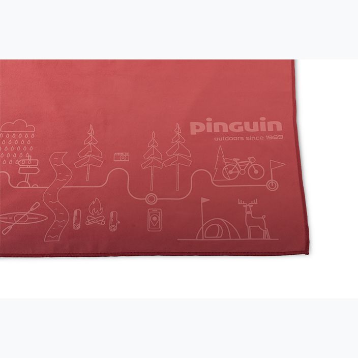 Rychleschnoucí ručník Pinguin Micro Towel Map XL red 2