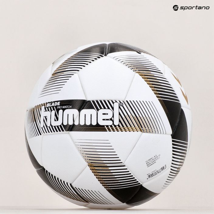 Hummel Blade Pro Match FB fotbalový míč bílý/černý/zlatý velikost 5 6