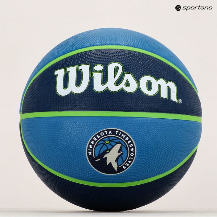 Wilson NBA Team Tribute Minnesota Timberwolves basketbalový míč modrý WTB1300XBMIN 5