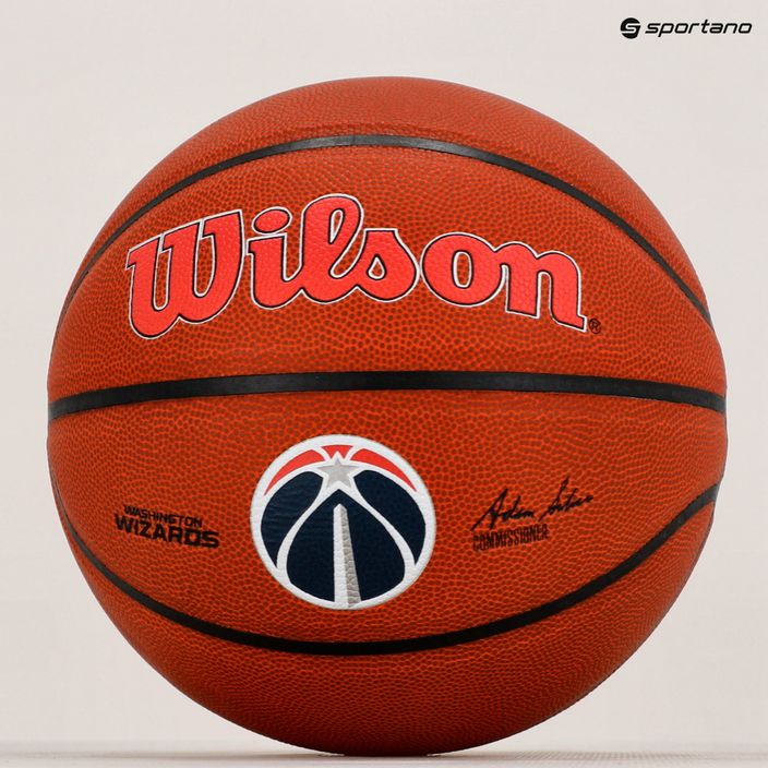 Wilson NBA Team Alliance Washington Wizards basketbalový míč hnědý WTB3100XBWAS 6
