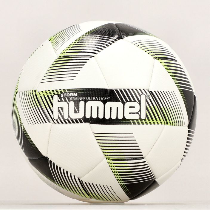 Hummel Storm Trainer Ultra Lights FB fotbalový míč bílý/černý/zelený velikost 5 6