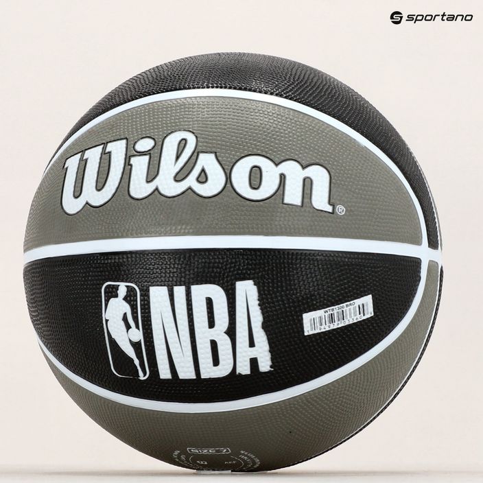 Wilson NBA Team Tribute Brooklyn Nets basketbalový míč šedý WTB1300XBBRO 7