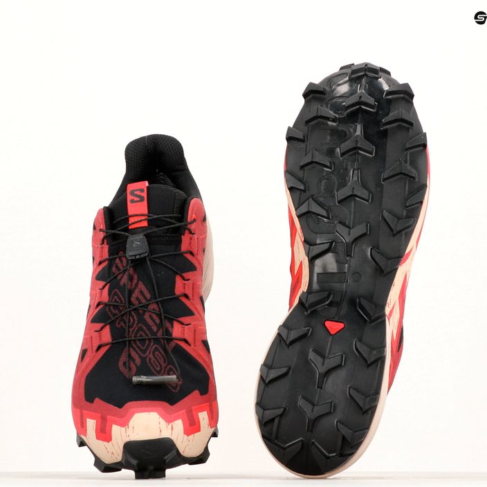Salomon Speedcross 6 GTX pánské běžecké boty black/red dahlia/poppy red 14