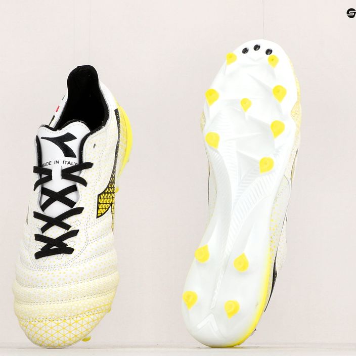 Pánské fotbalové boty Diadora Brasil Elite Tech GR ITA LPX white/black/fluo yellow 25