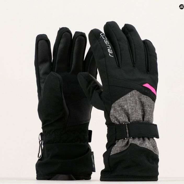 Dámské lyžařské rukavice Reusch Helena R-Tex Xt black/black melange/pink glo 10