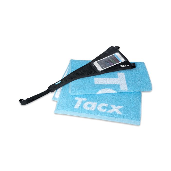 Potítko na kolo s kapsou na telefon a ručníkem Tacx černé T2935 2