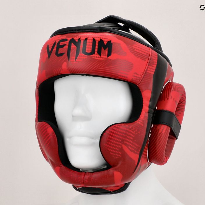 Červená kamuflážní boxerská helma Venum Elite 13