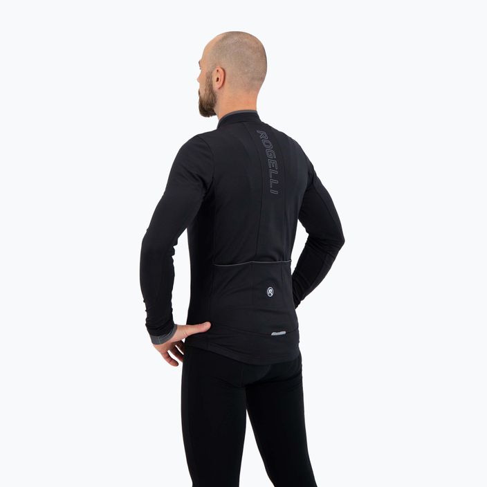 Pánské cyklistické tričko longsleeve  Rogelli Essential black 3