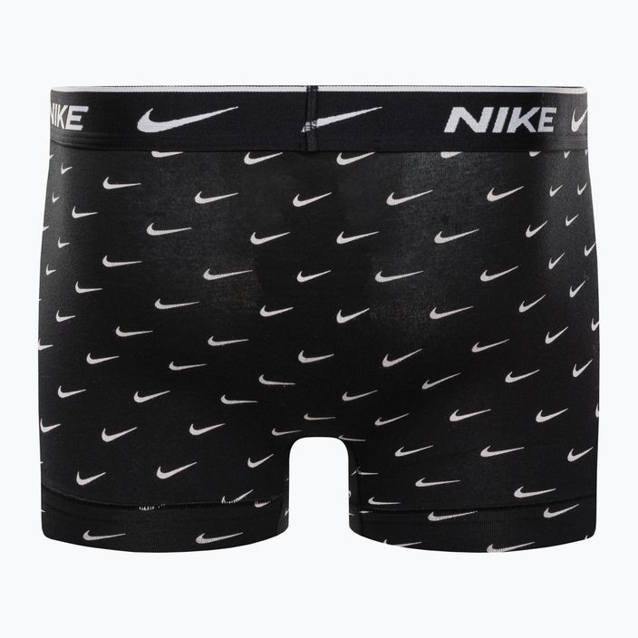 Pánské boxerky Nike Everyday Cotton Stretch Trunk 3Pk UB1 swoosh print/grey/uni blue 9