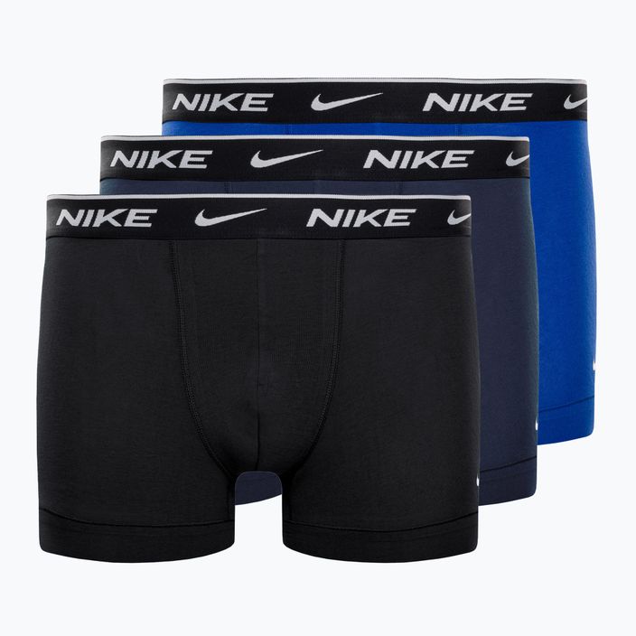 Pánské boxerky Nike Everyday Cotton Stretch Trunk 3Pk UB1 obsidian / game royal / black