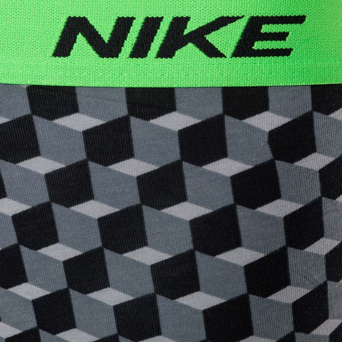Pánské boxerky Nike Everyday Cotton Stretch Trunk 3Pk BAU geo block print/cool grey/black 4
