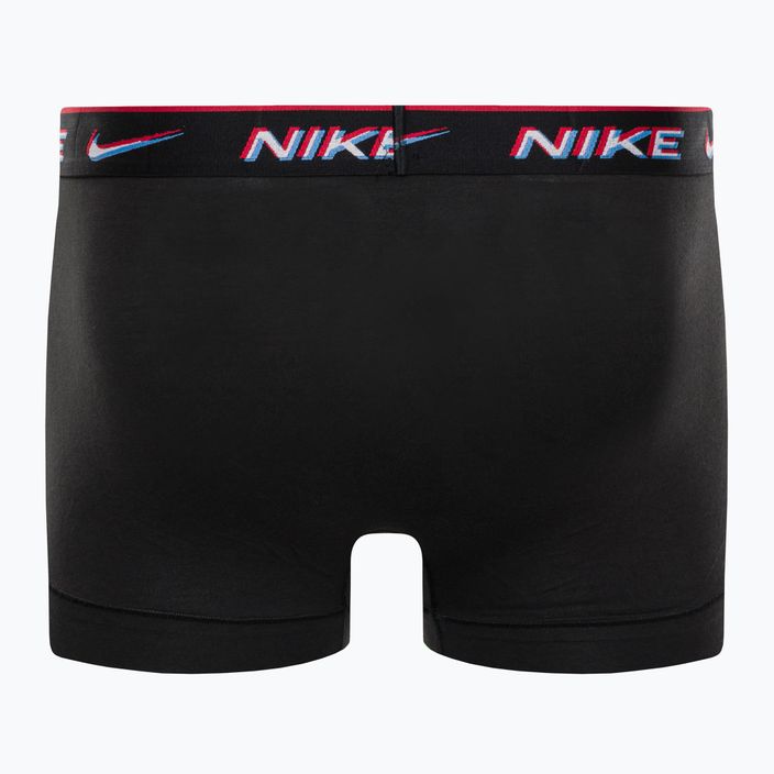 Pánské boxerky Nike Everyday Cotton Stretch Trunk 3Pk UB1 black/transparency wb 9