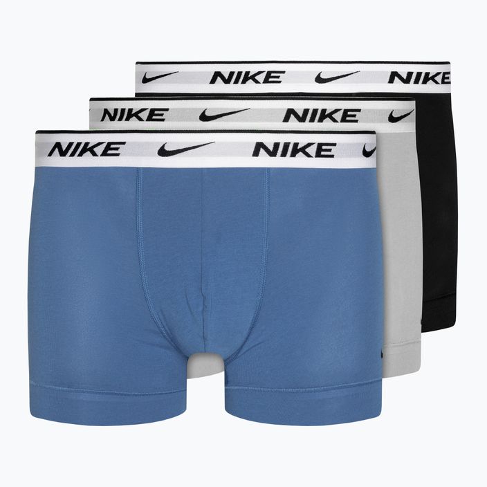 Pánské boxerky Nike Everyday Cotton Stretch Trunk 3 páry star blue/wolf grey/black white