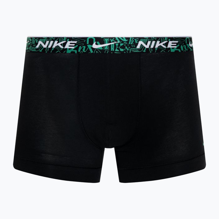 Pánské boxerky Nike Everyday Cotton Stretch Trunk 3 páry black/red/aquarius blue/green 3