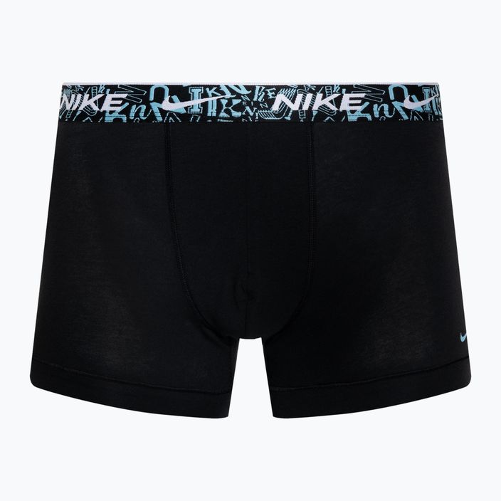 Pánské boxerky Nike Everyday Cotton Stretch Trunk 3 páry black/red/aquarius blue/green 4