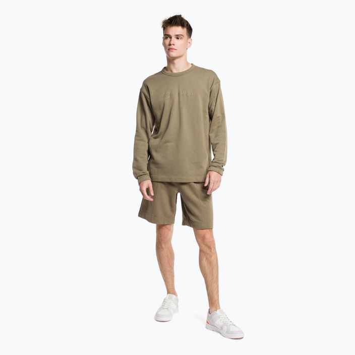 Pánské tréninkové šortky Calvin Klein 8.5" Knit 8HU šedé olivové 2