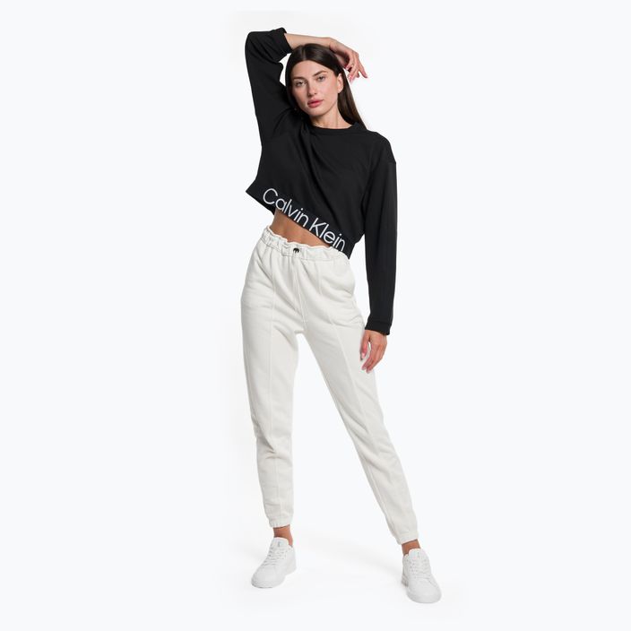 Dámské tréninkové kalhoty Calvin Klein Knit YBI white suede 2