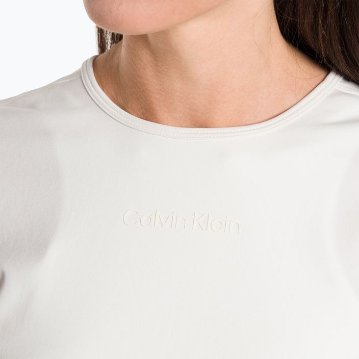 Dámské tričko Calvin Klein Knit white suede 4