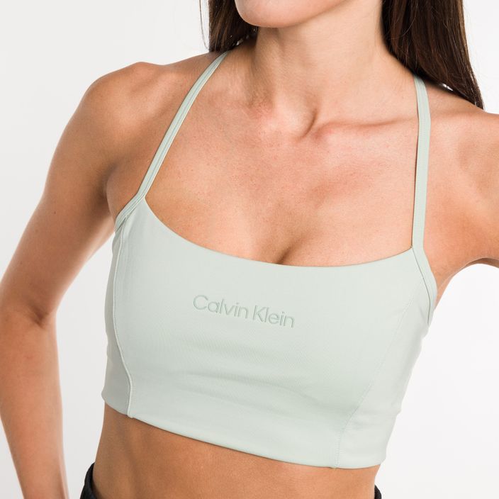 Calvin Klein Low Support 8HV seaspray zelená fitness podprsenka 4