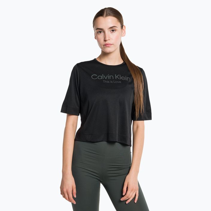 Dámské tričko Calvin Klein Knit black beauty