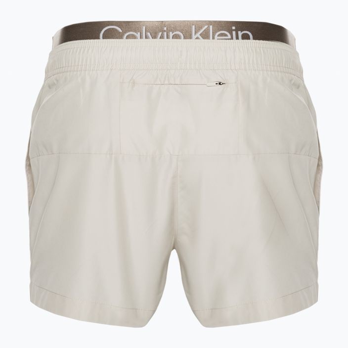 Pánské plavecké šortky Calvin Klein Short Double Wb beige 2