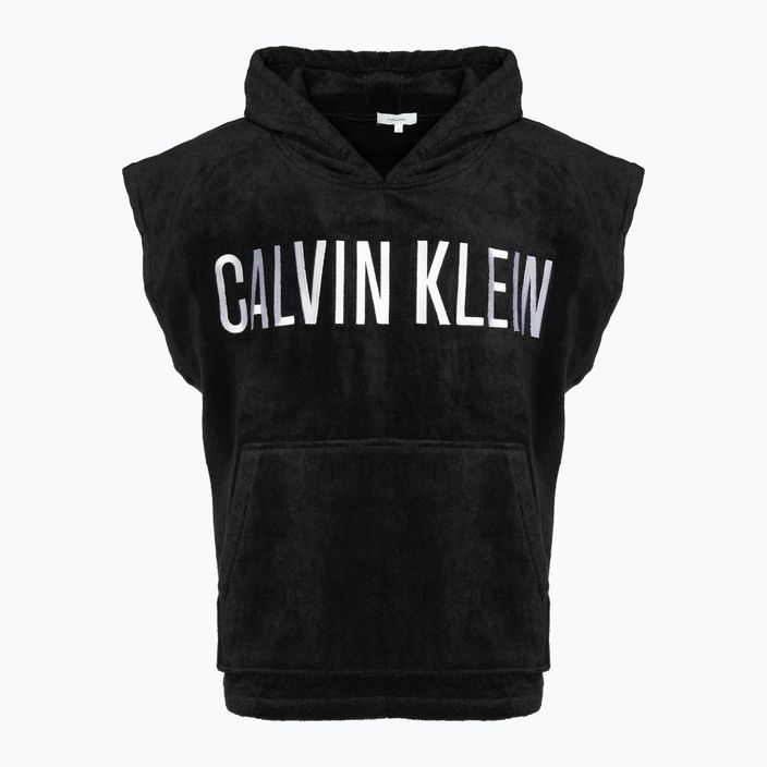 Pončo Calvin Klein Towel Hoodie black