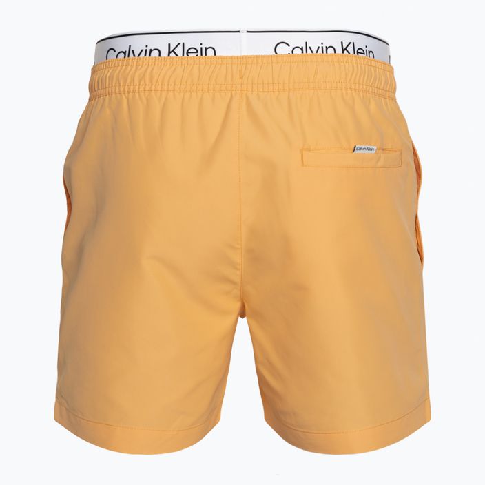 Pánské plavecké šortky  Calvin Klein Medium Double WB buff orange 2