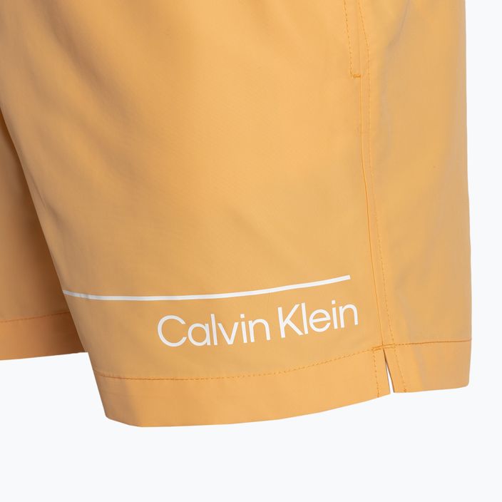 Pánské plavecké šortky  Calvin Klein Medium Double WB buff orange 4