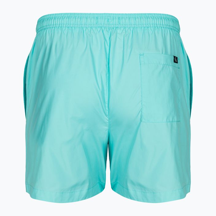 Pánské plavecké šortky  Calvin Klein Medium Drawstring soft turquoise 2